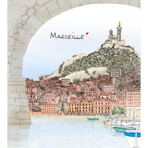 Marseille - Affiche illustrée